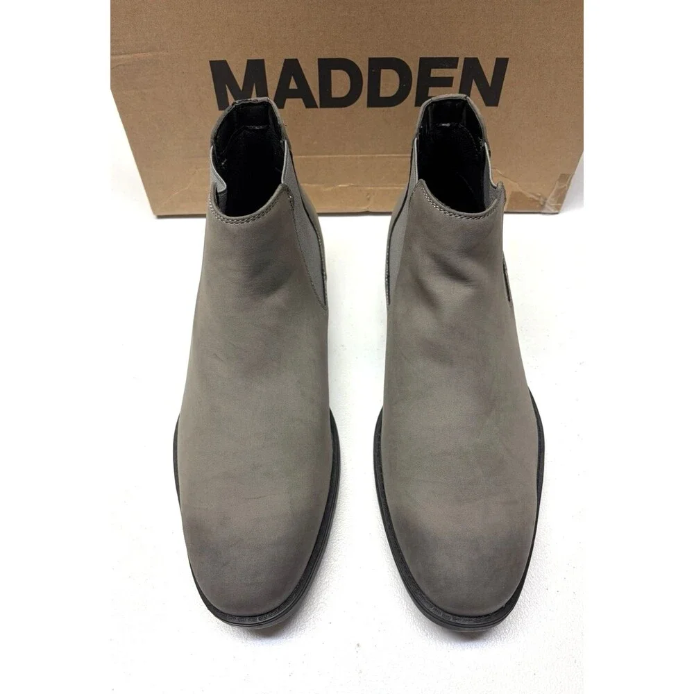Madden Men's Maxxin Mid Height Chelsea Boot Sz 11 Grey Distressed NIB from Macys
